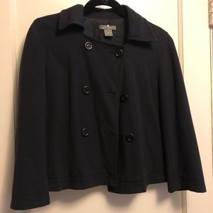 Ann Taylor Cropped Navy Blazer